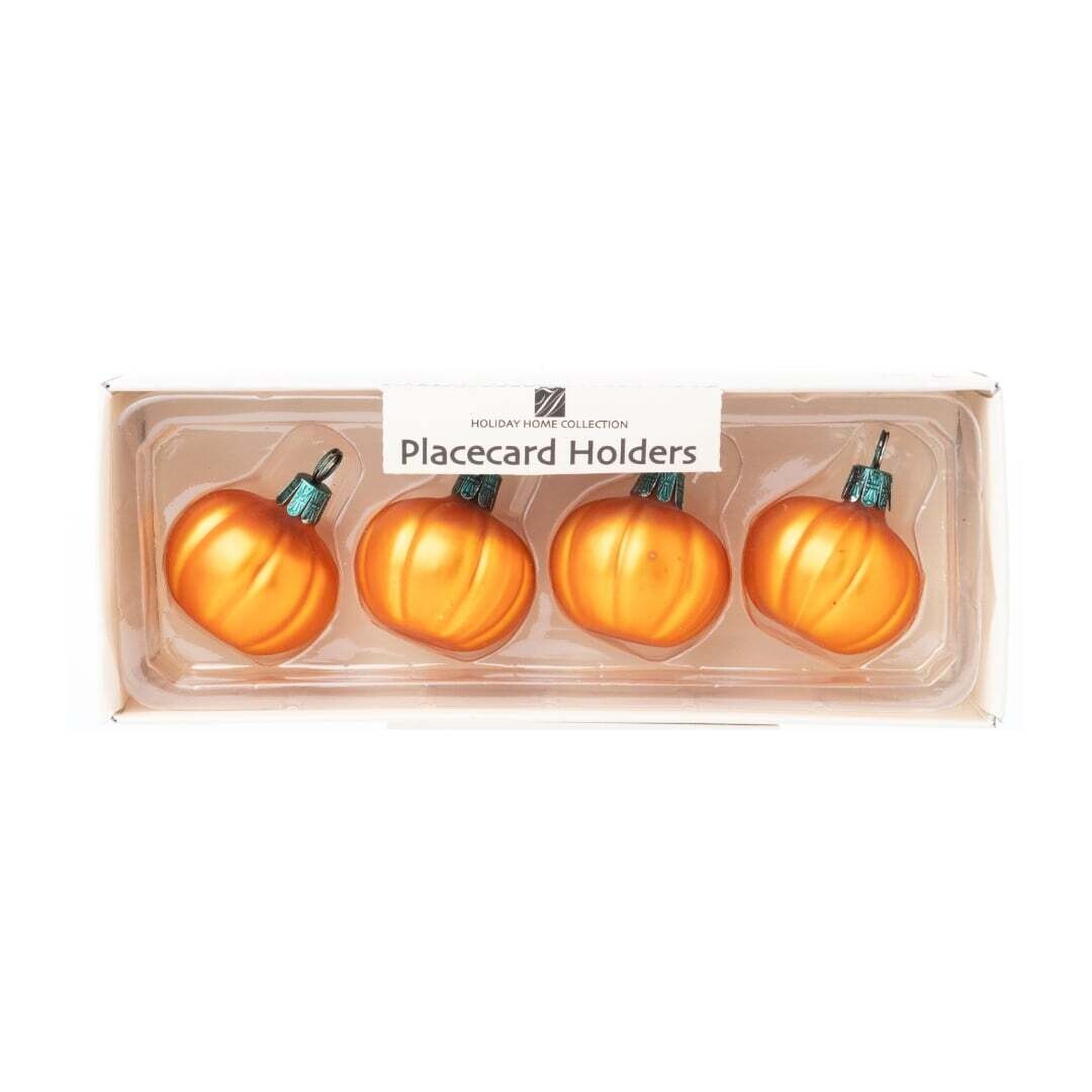 Set of 4 Pumpkin Place Card/Ornaments