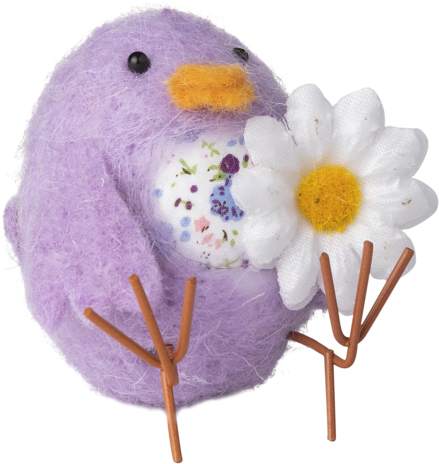 Felt Chick with daisy stem table decoration 3x3in  4       