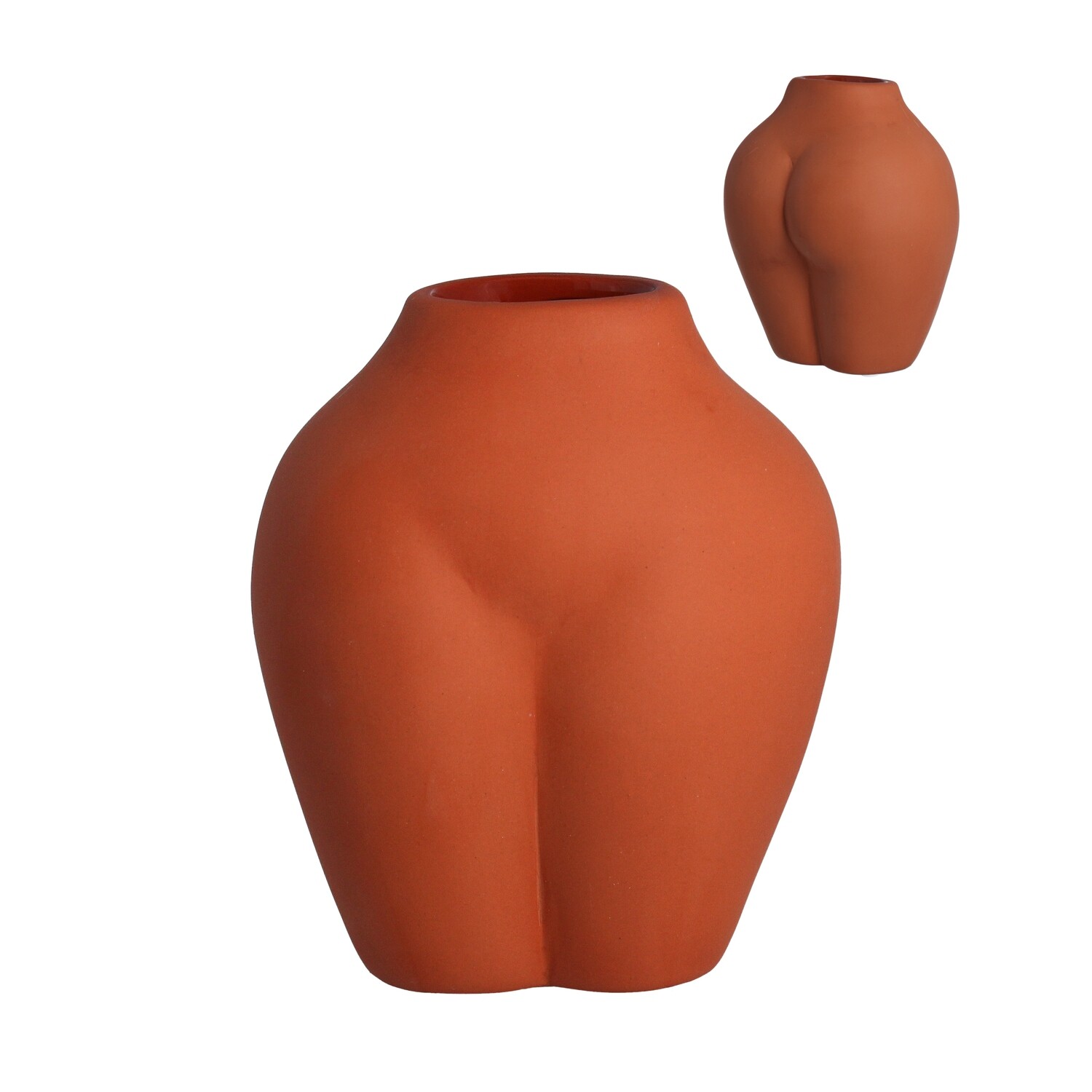 Terracotta Nude Hips Decorative Vase Orn 5x4.75x3.5in  6              