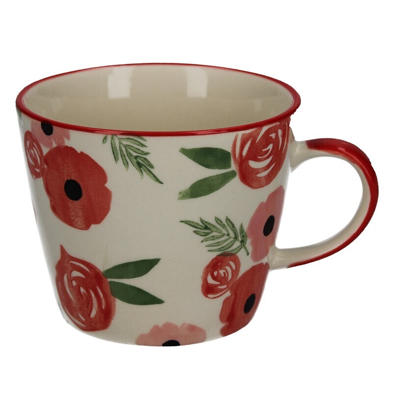 Poppies ceramic mug, 5x3.75x3 in  4           