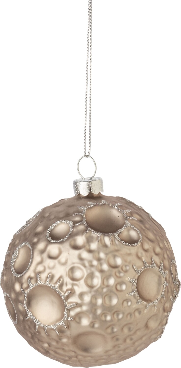 Glass moon ornament, 3 in  6      