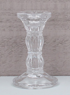 Clear molded glass taper holder, 4 in  6      