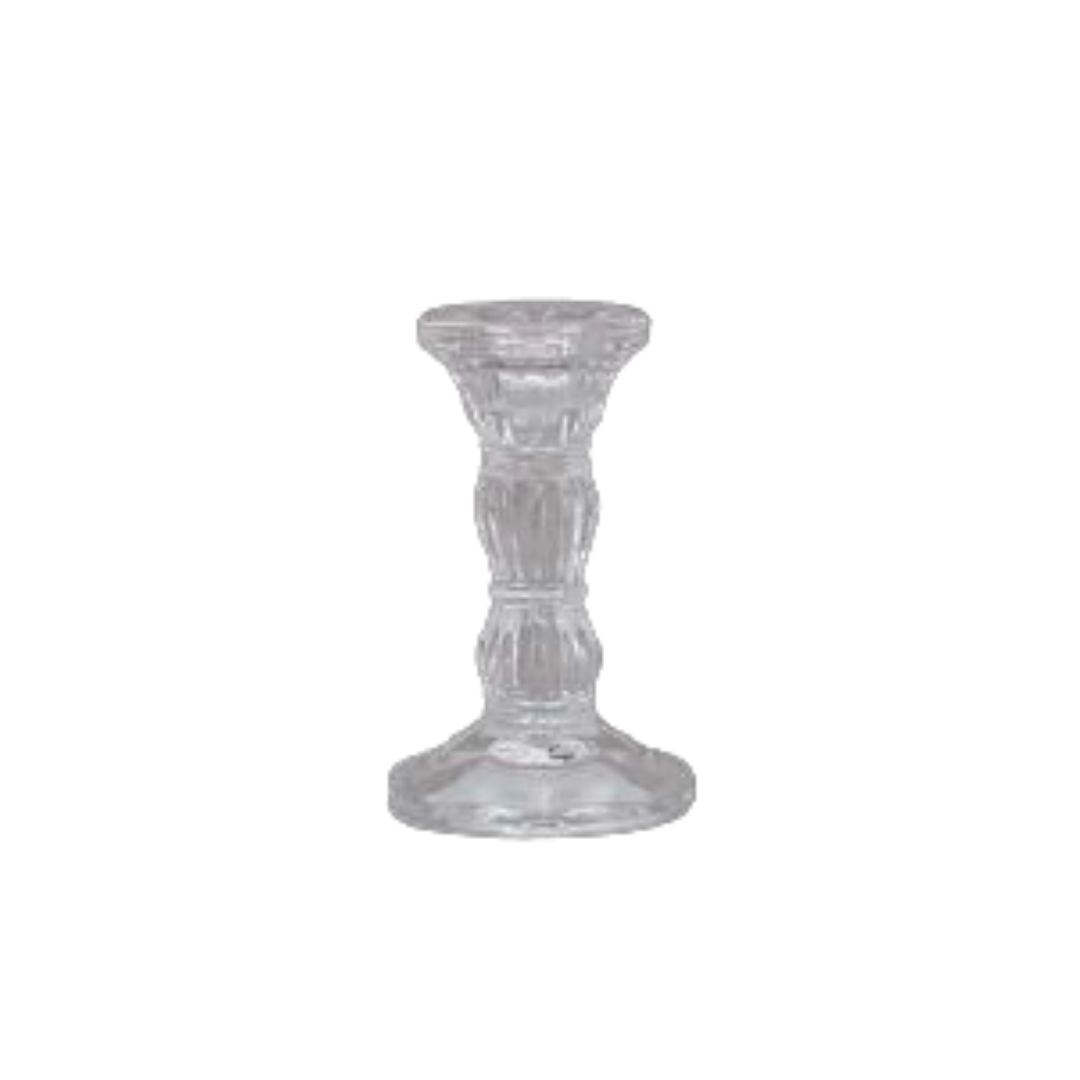 Clear molded glass taper holder, 4 in  6      