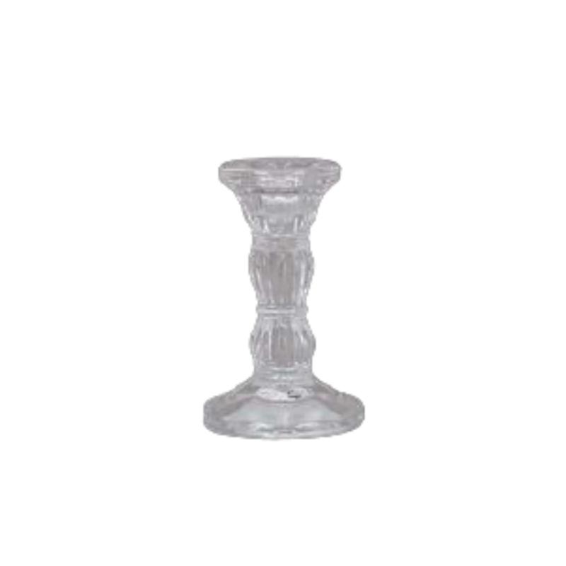 Clear molded glass taper holder, 4 in  6      