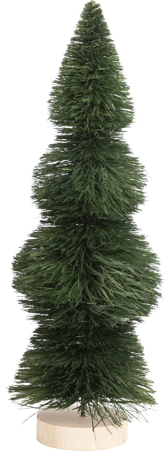 Shaped natural bristle tree, dyed dark green, 12 in  6            