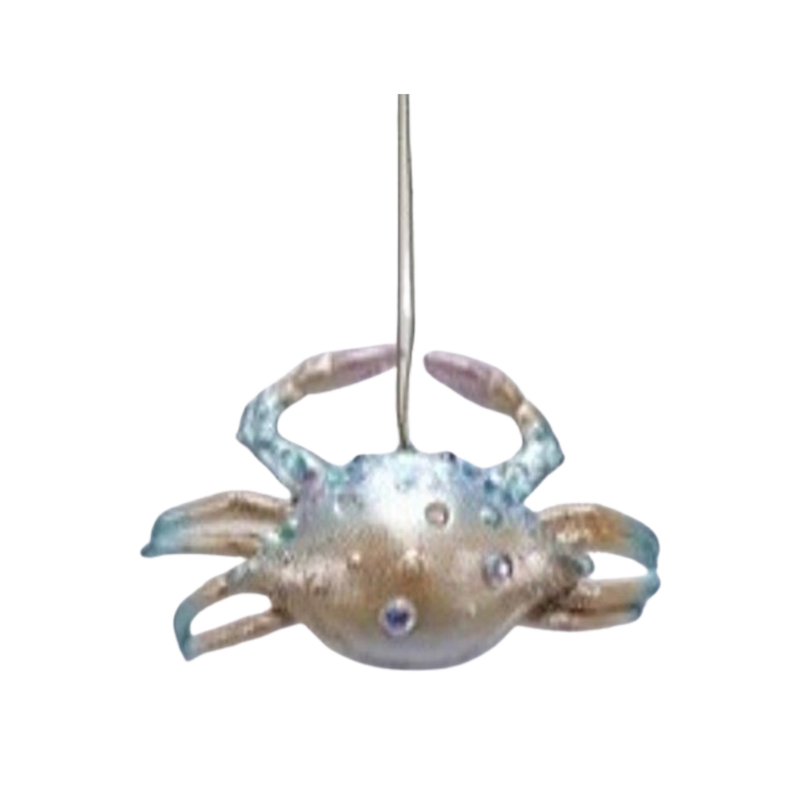 Painted resin crab ornament, 2.75 in  12