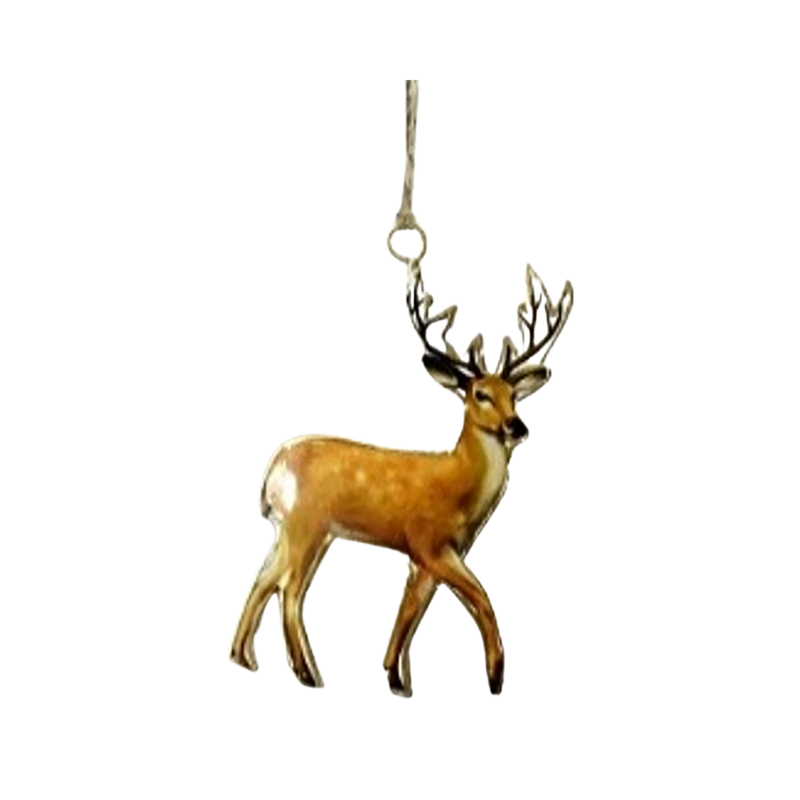 Metal photographic transfer stag ornament, 4.75 in  12            