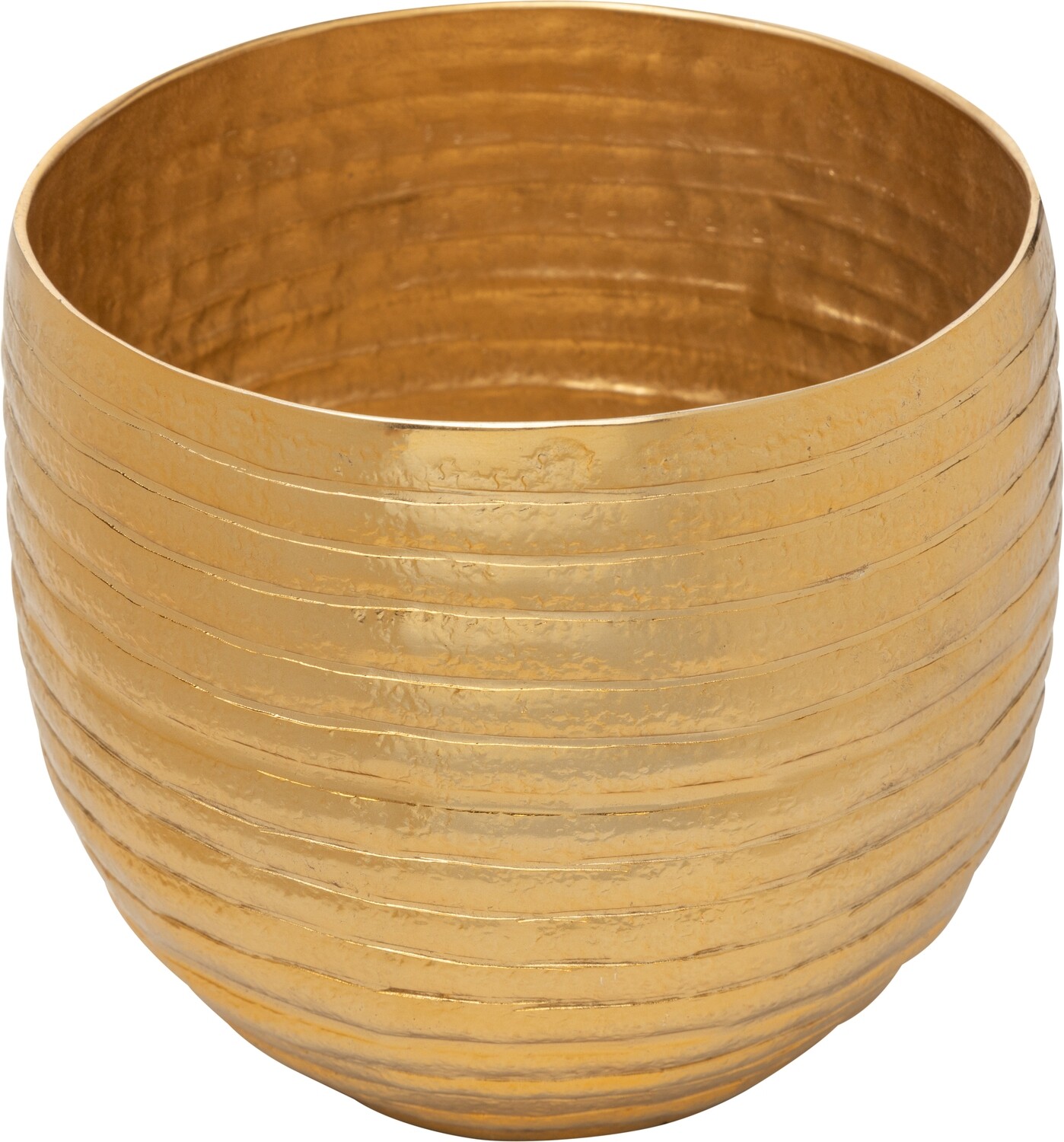 Hammered aluminum bowl, gold finish, 6.3x5.5 in  4           