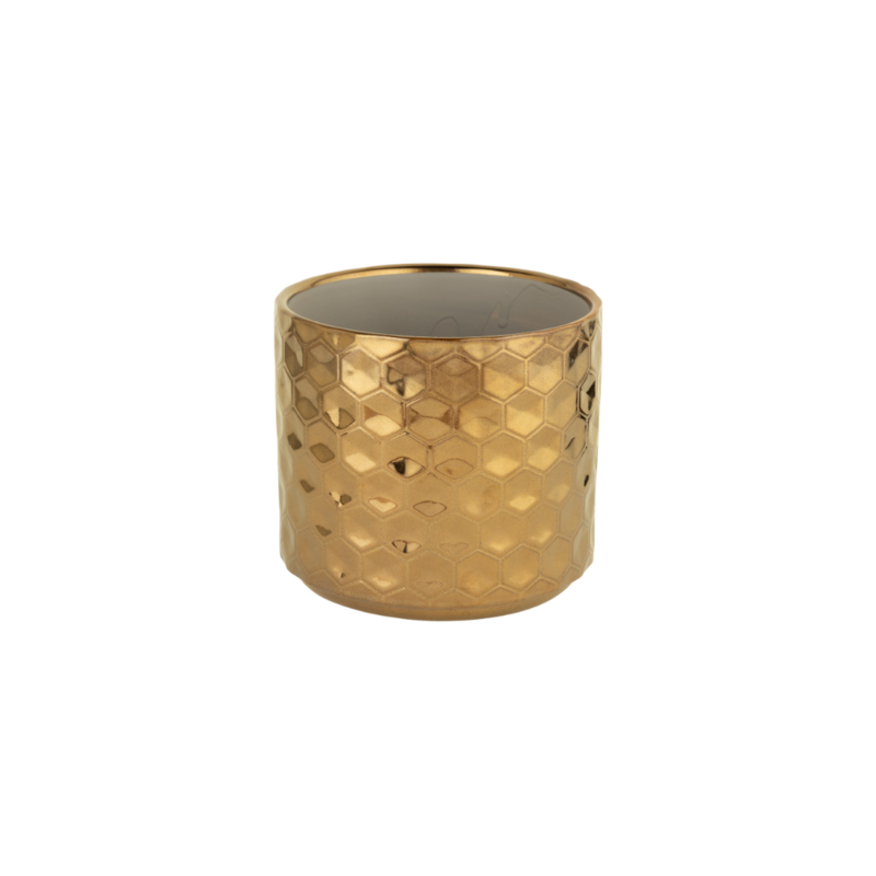 Copper Honeycomb Ceramic Pot Cover, Mini 3x2.75x3in  6           