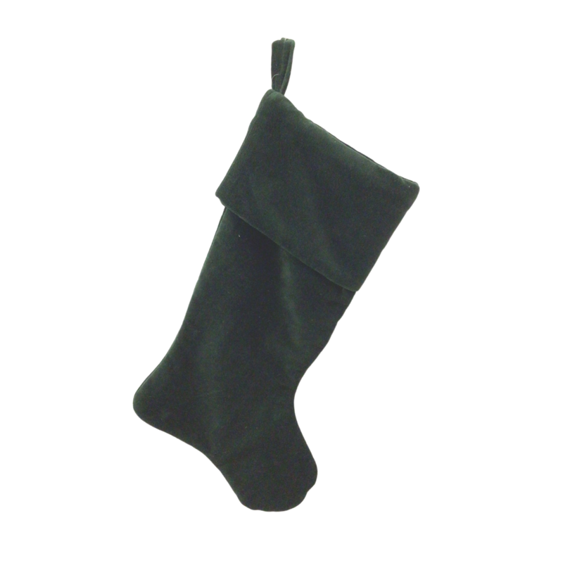 Velvet stocking, green, 18 in  4      