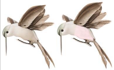 2 Asst'd hummingbird clip-on pastel, 4 in  24      