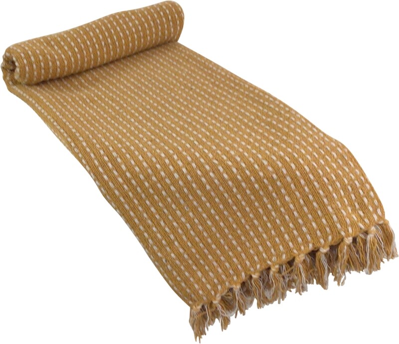 Pick stitch woven throw, mustard 80% cotton, 20% polyester, 50x60 in  4              