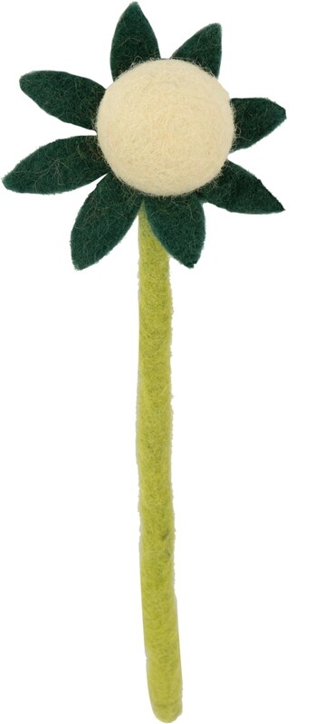 Felt stem, natural colour bud with green petals, 7.5 in  12       