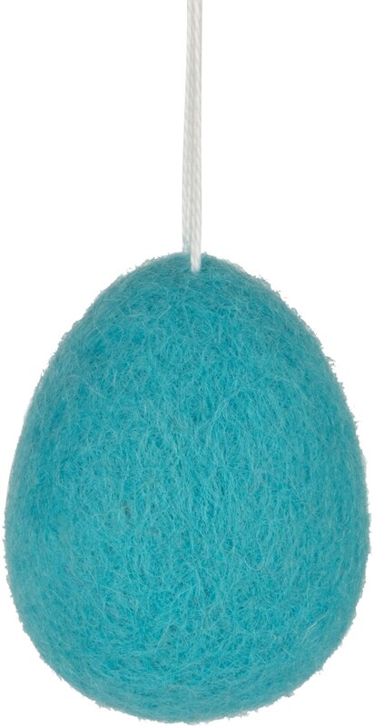 Felt egg ornament, turquoise, 2.4 in  24       