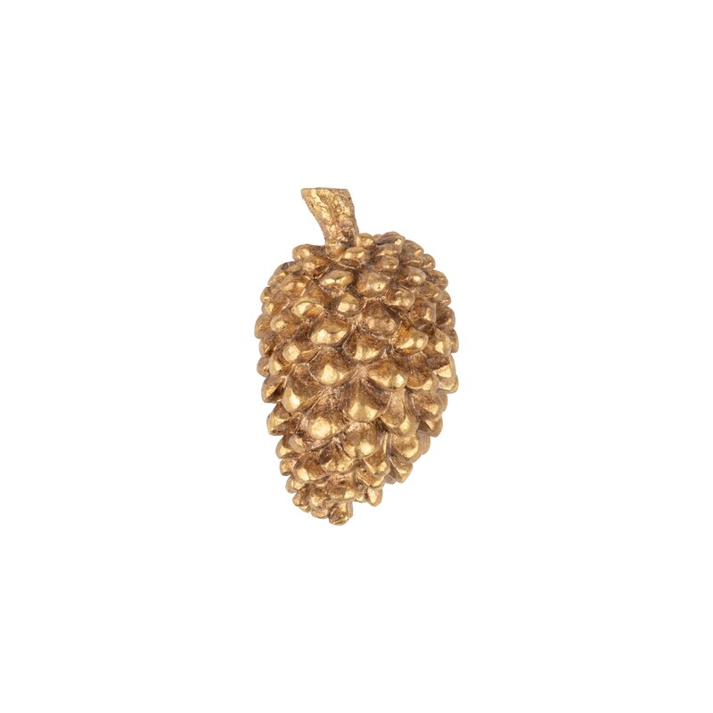 Resin pinecone table piece, antique gold, 5 in  6            