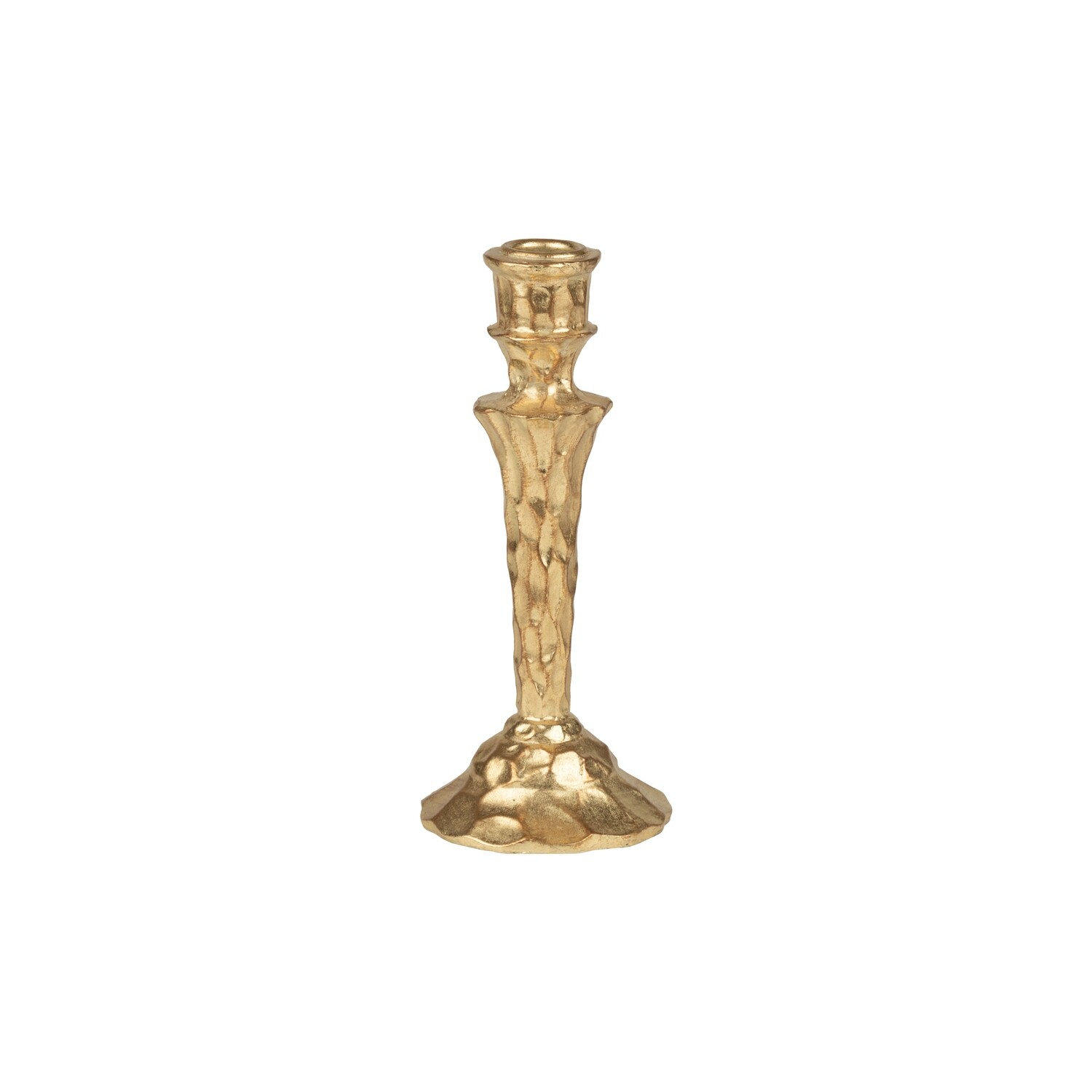 Resin taper holder table piece, antique gold, 8.5 in  8           