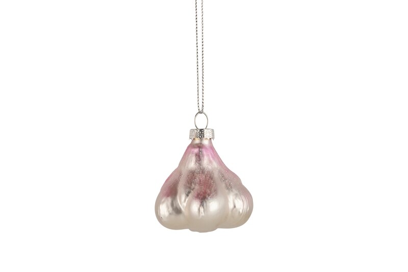 Glass ornament, garlic, 2 in  6      