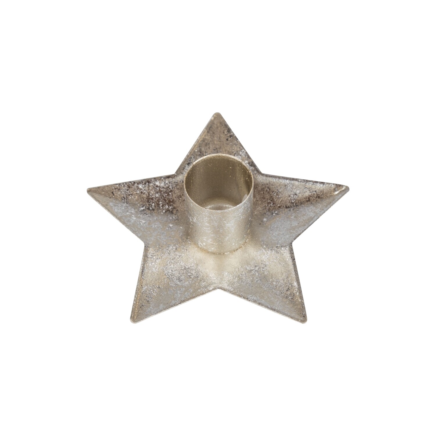 Silver foiled metal star taper table piece, 3.75 in  6            