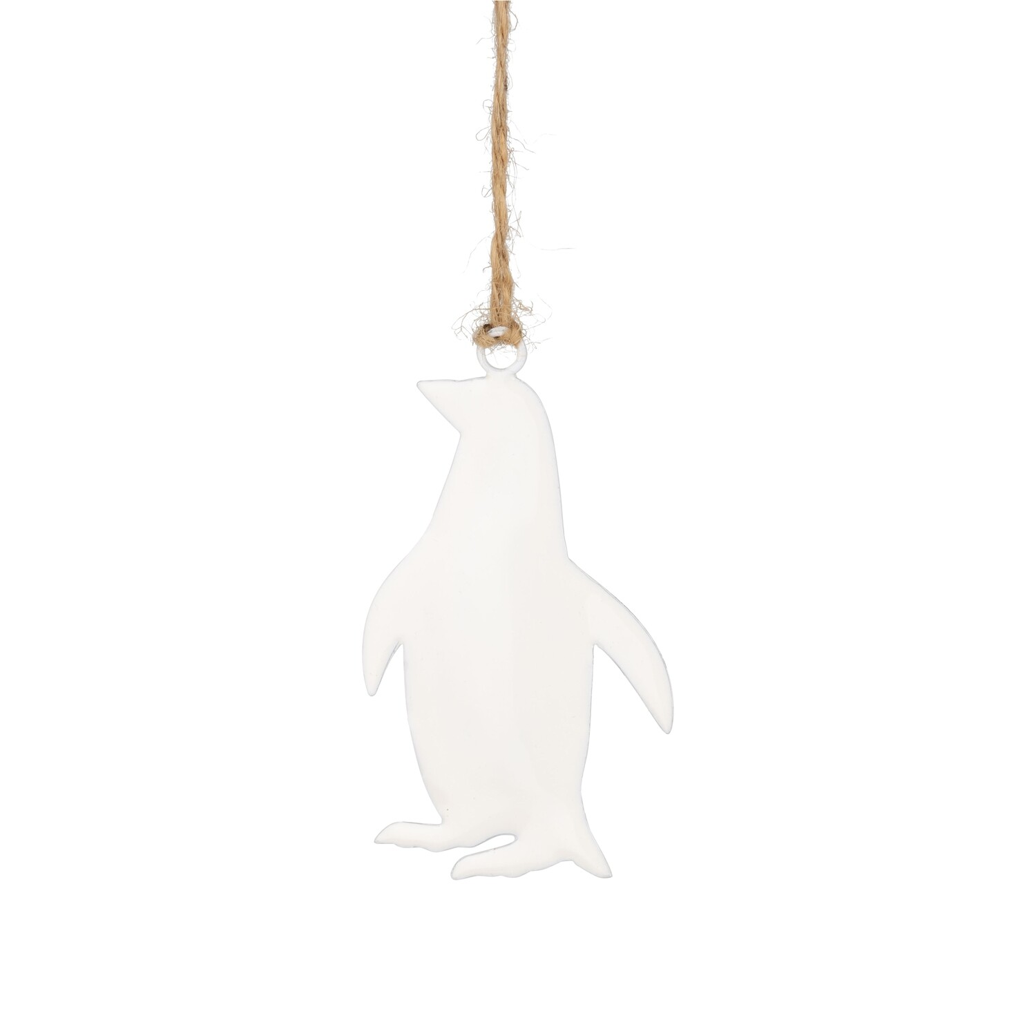 Metal white penguin ornament, 4 in  12            