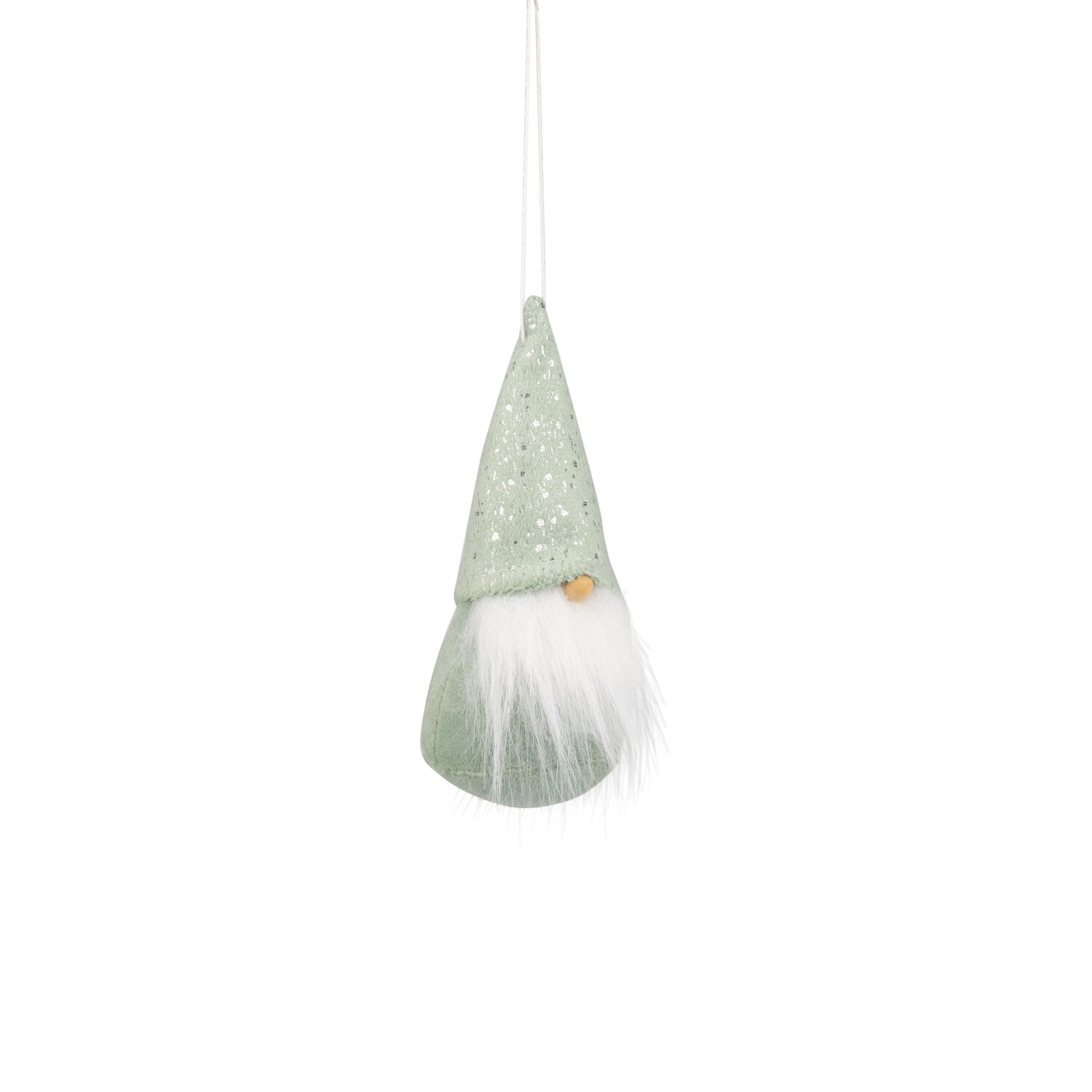 Pale green felt and velour mini gnome ornament, 4 in  12            