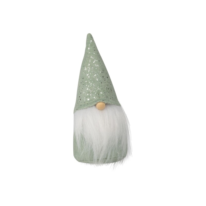 Pale green felt and velour mini gnome table piece, 5 in  12            