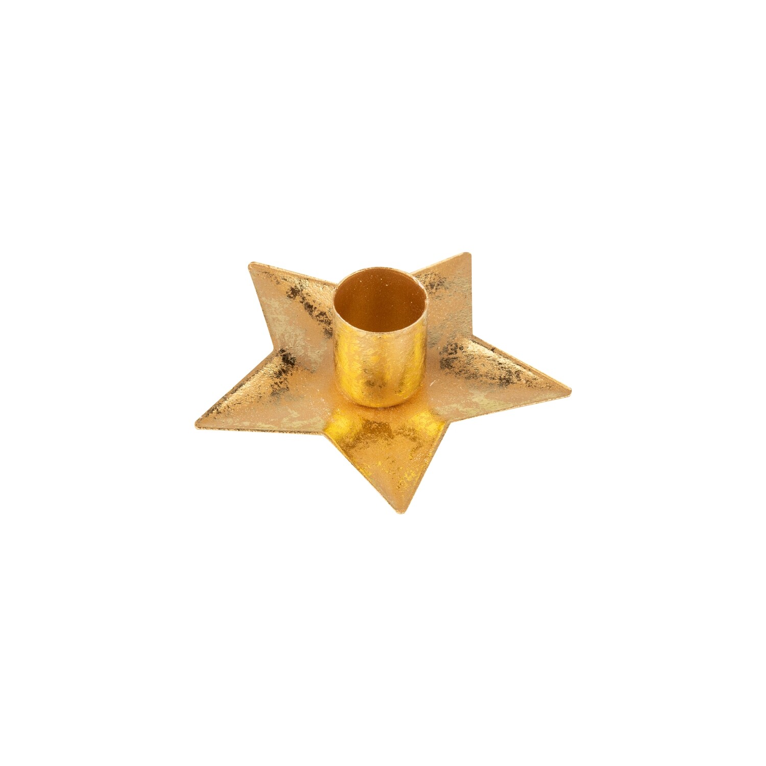 Gold foiled metal star taper table piece, 3.75 in  6      