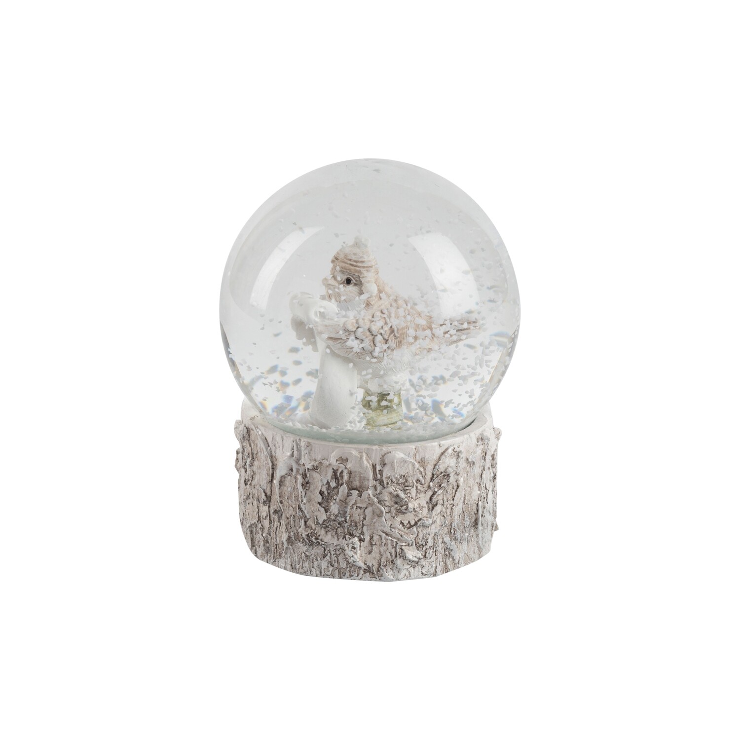 Resin bird with scroll snow globe, 3.5 in  6            