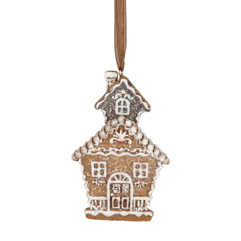 Resin gingerbread house ornament, 4 in  12            
