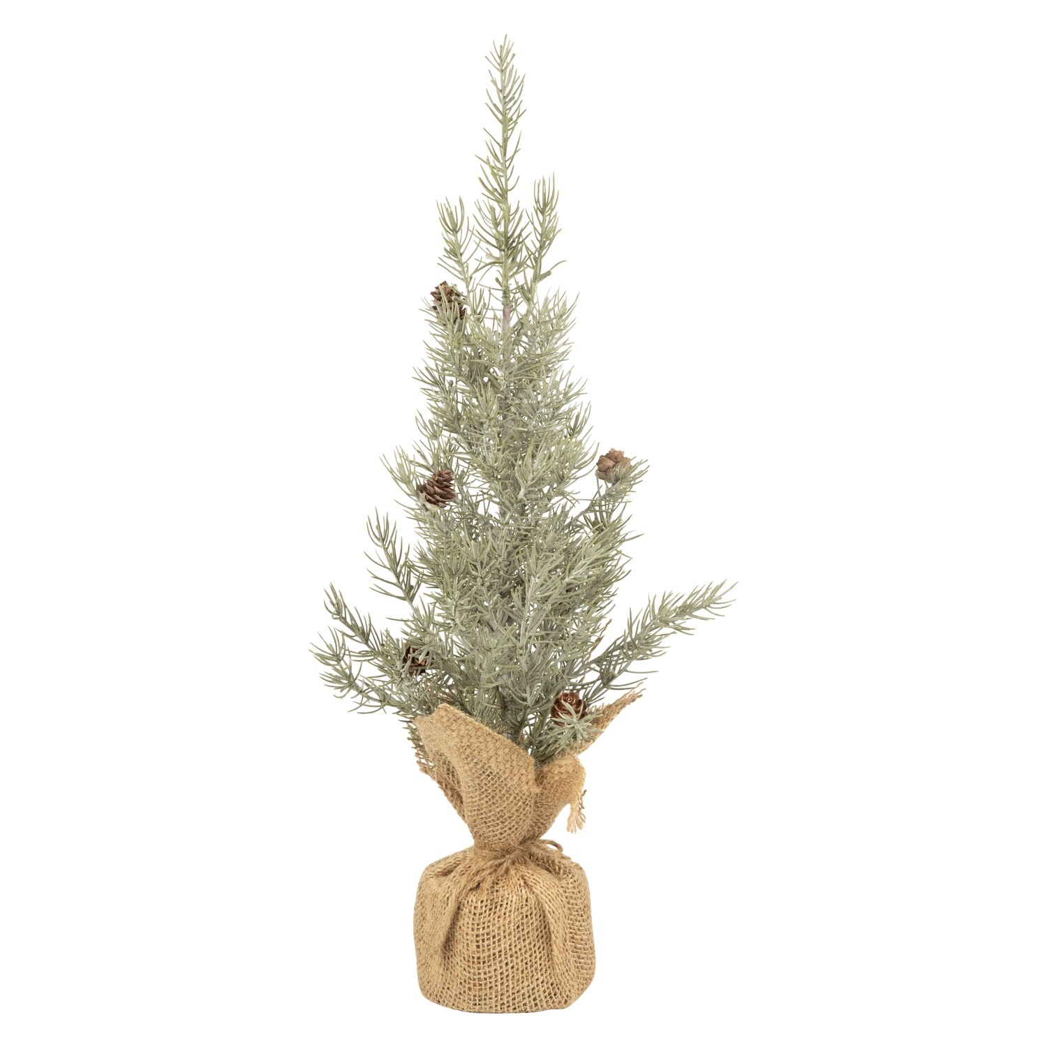 Pale green faux balsam tree in burlap base, 20 in  2            