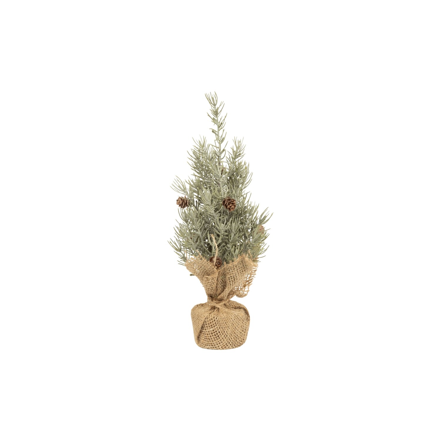 Pale green faux balsam tree in burlap base, 12 in  4            