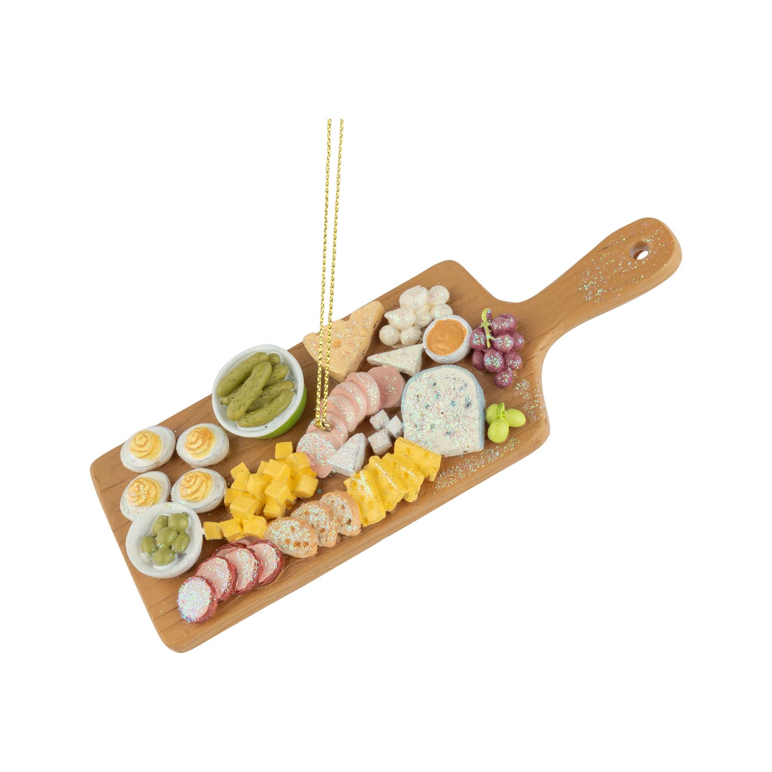 Painted resin hors d'oeuvres tray ornament, 5.5 in  12      