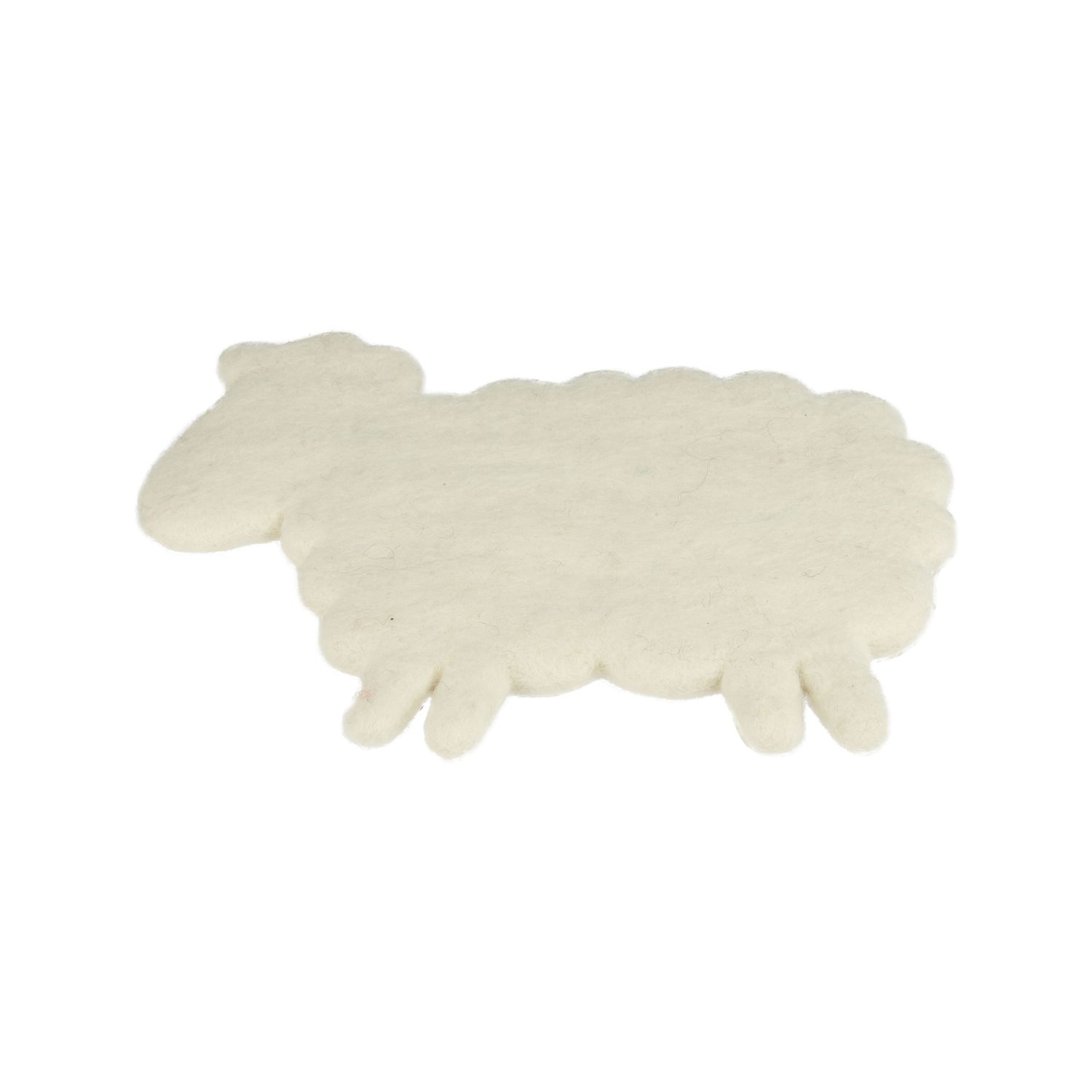 White Felt sheep-shaped trivets, 10x8 in  6      