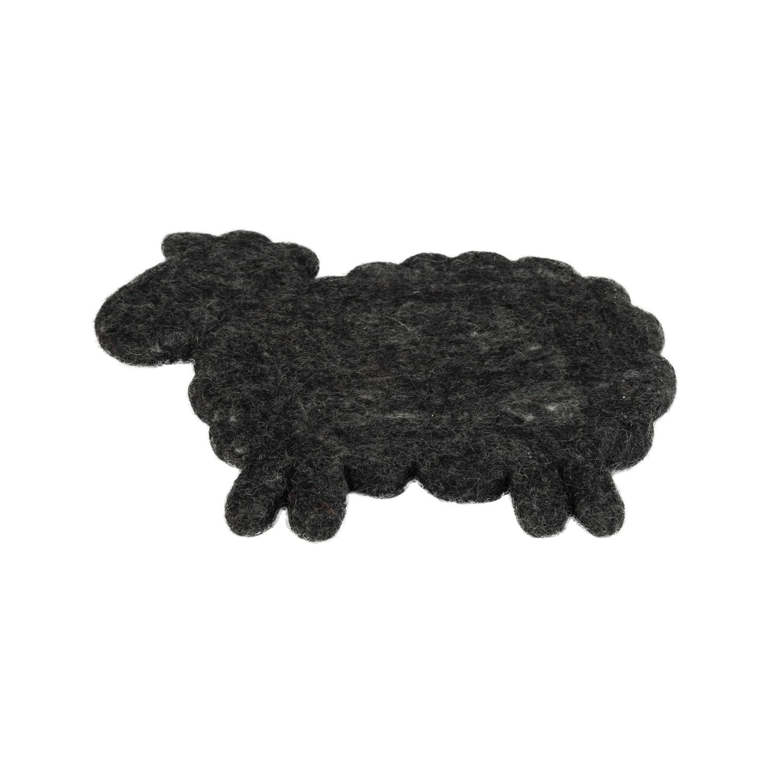 Black felt sheep-shaped trivets, 10x8 in  6      