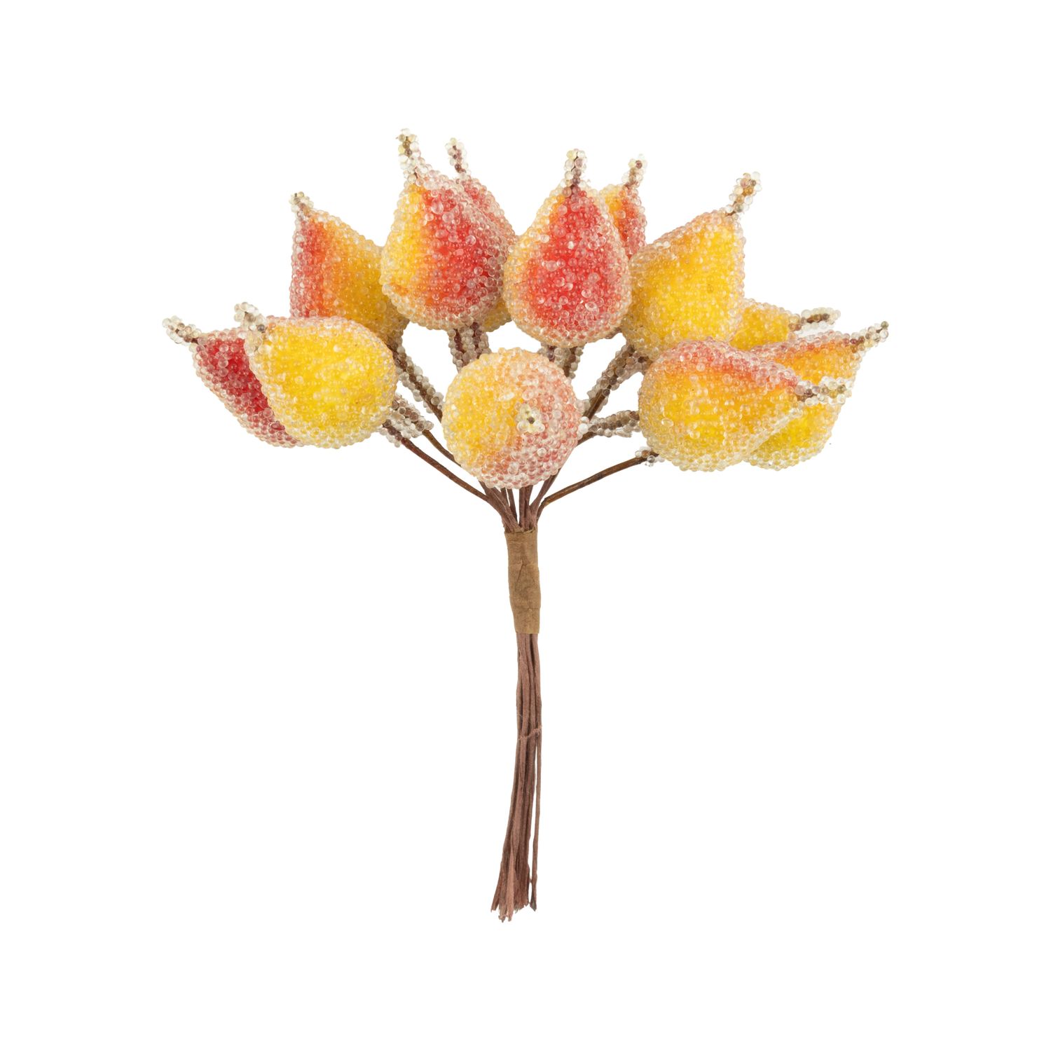 Cluster of 12 mini beaded pear picks, 4 in  24      