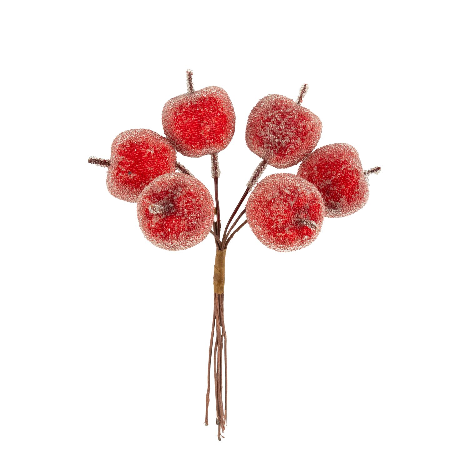 Cluster of 6 mini beaded apple picks, 4 in  24      