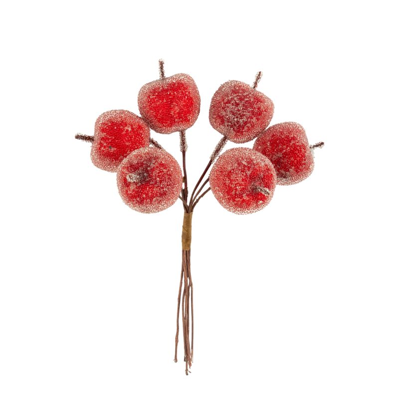 Cluster of 6 mini beaded apple picks, 4 in  24      