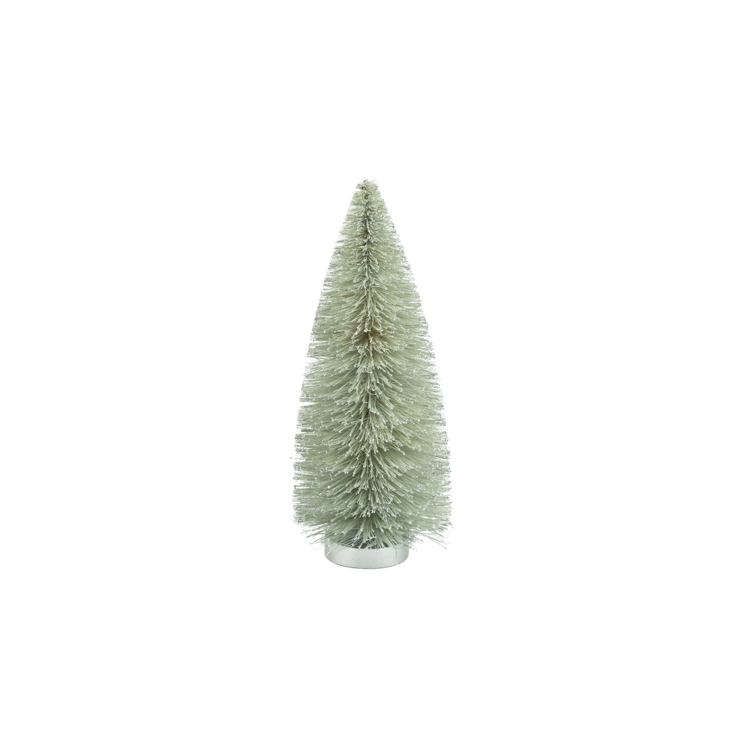 Pale green bristle tree with lightly glittered tips, 9 in  6      