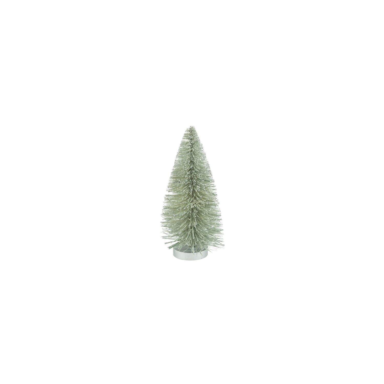 Pale green bristle tree with lightly glittered tips, 6 in  8      