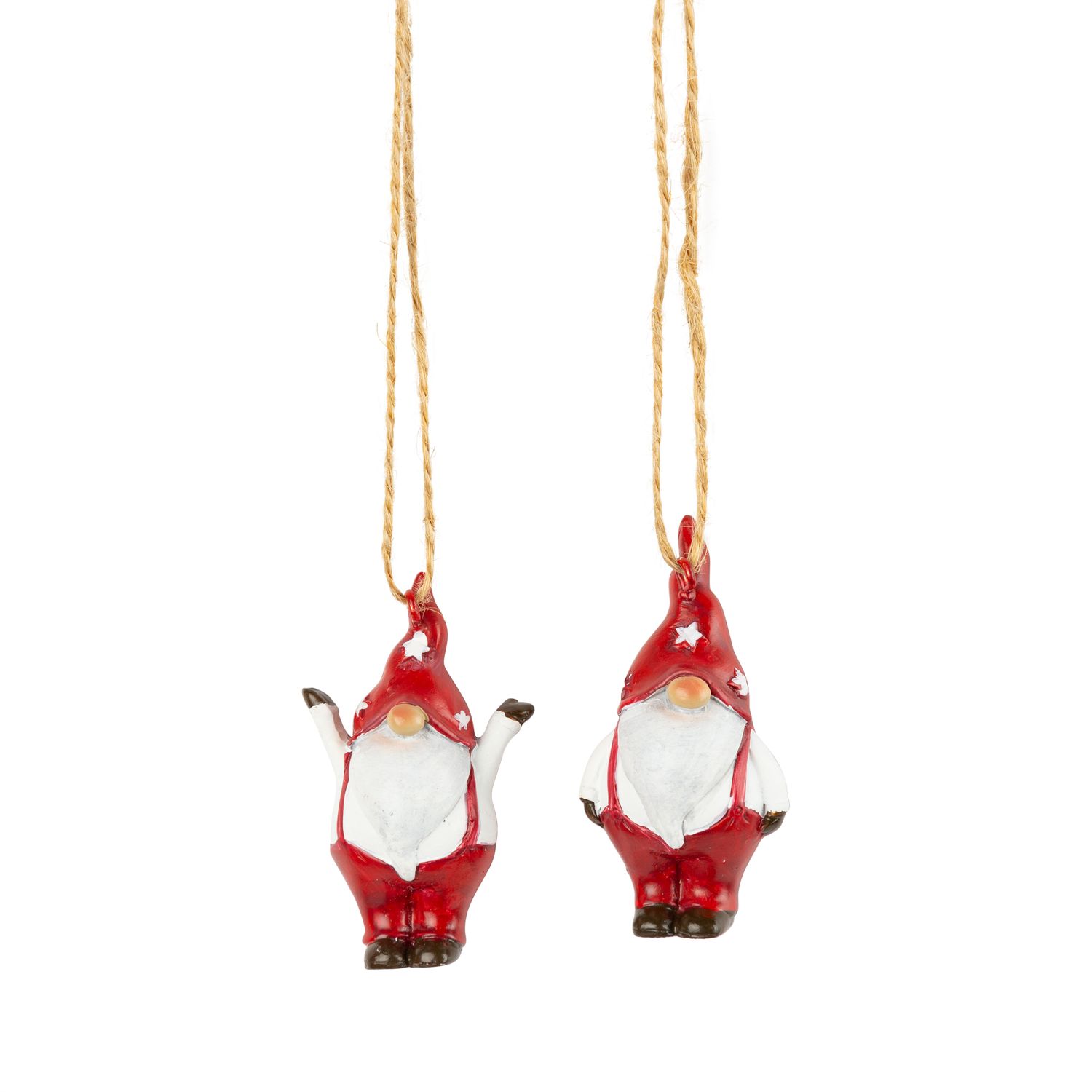 2 Asst&#39;d mini gnome in suspender ornaments, 2.2 in  24      
