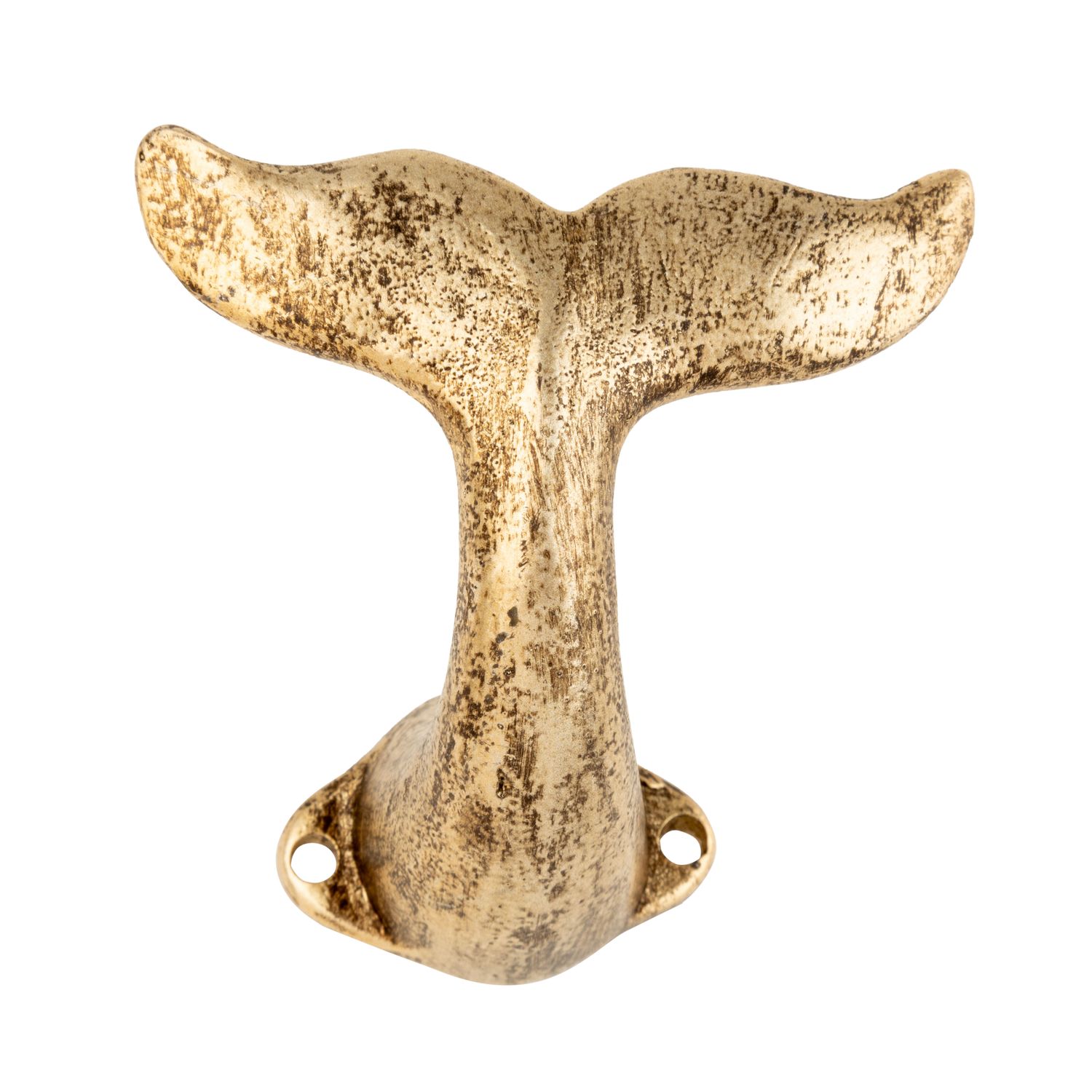 Gold electro plated cast iron whale-tail wall hook, 3 in  6       