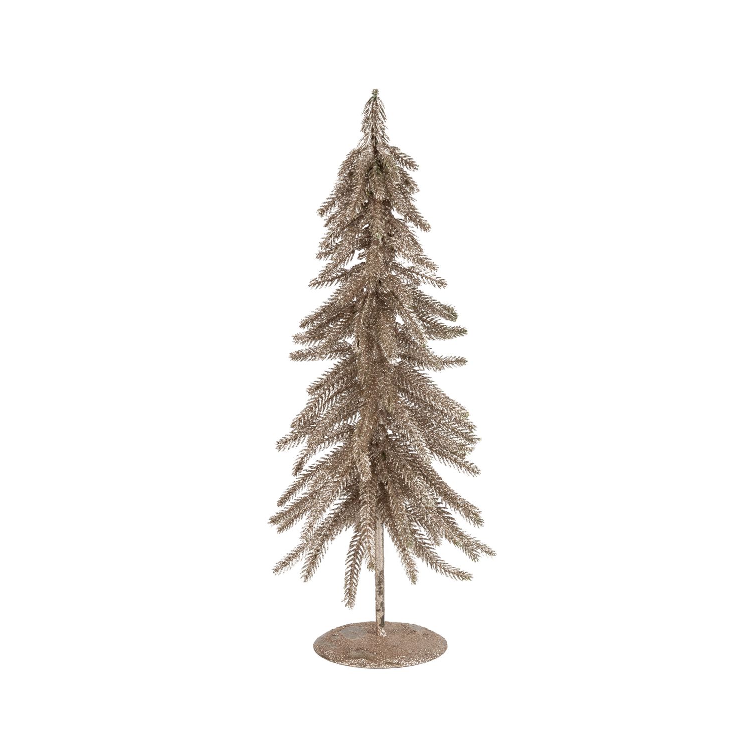 Champagne gold glitter table top fir tree, 16.5 in  4      