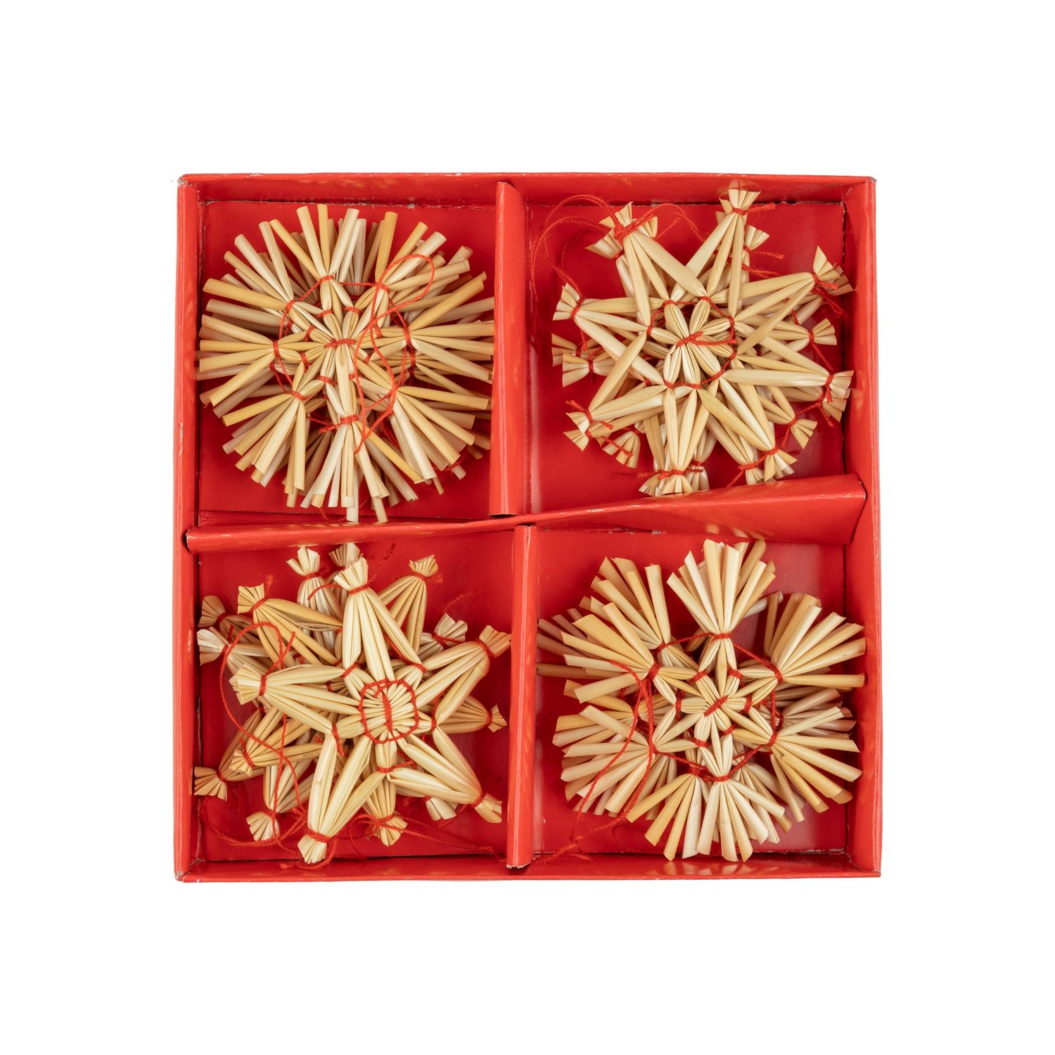 Set of 14 straw stars, natural straw, golden tones, 5 in, each 2.5 in  12      