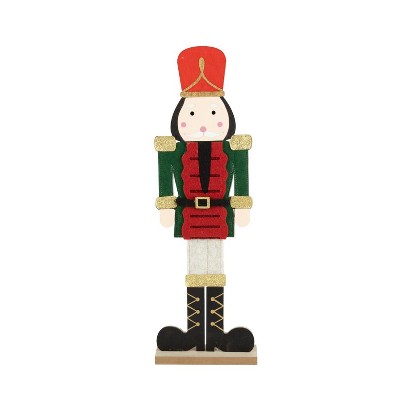 Painted wood and felt nutcracker table piece, 16.7 in  6      