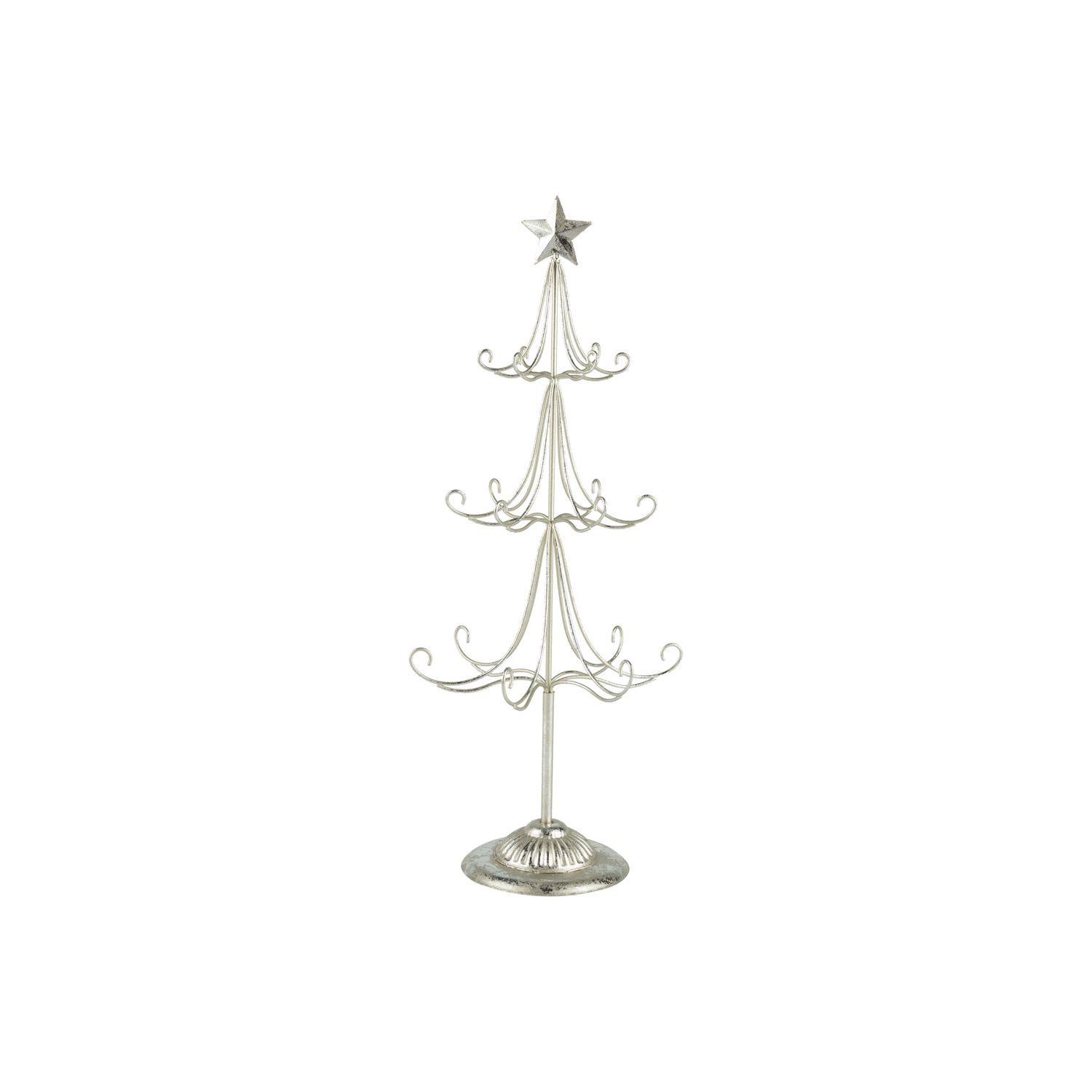 Silver foiled metal display table tree, 20 in  2      