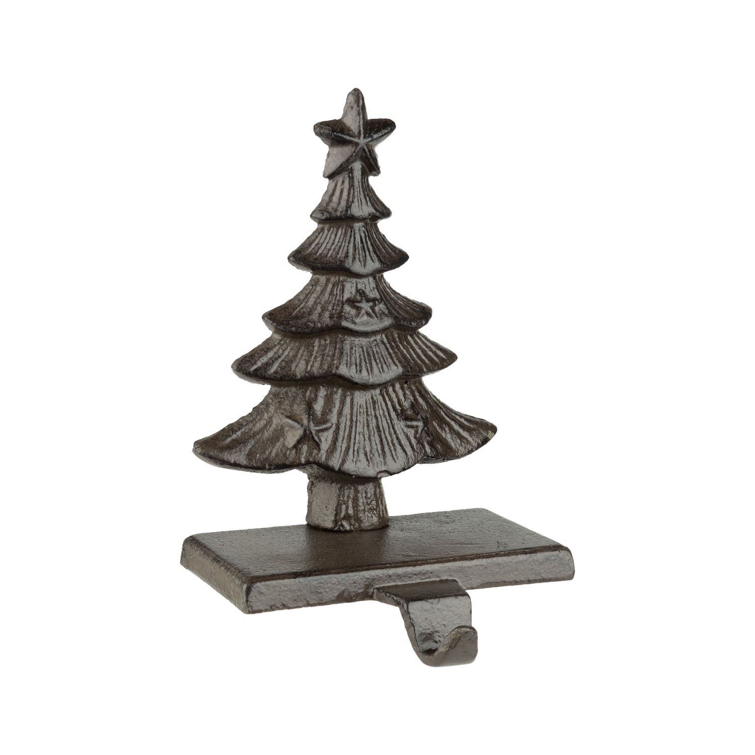 Cast iron stocking holder, Christmas tree, 8 in  6      