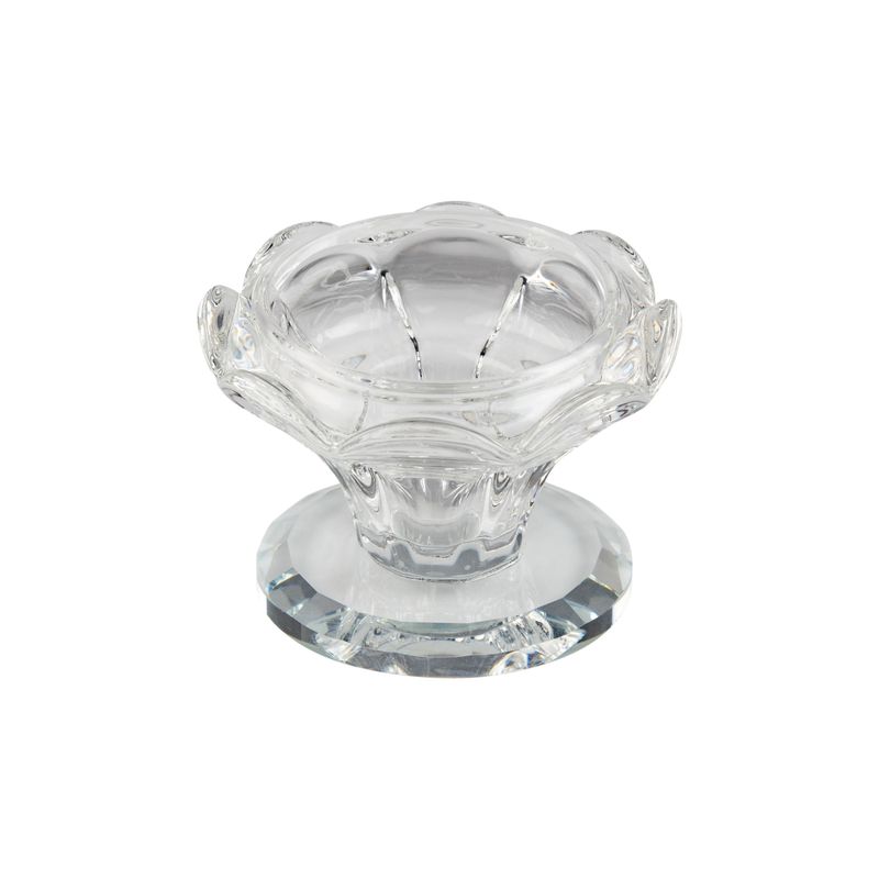 Clear glass mini taper holder, 2.3 in  12       