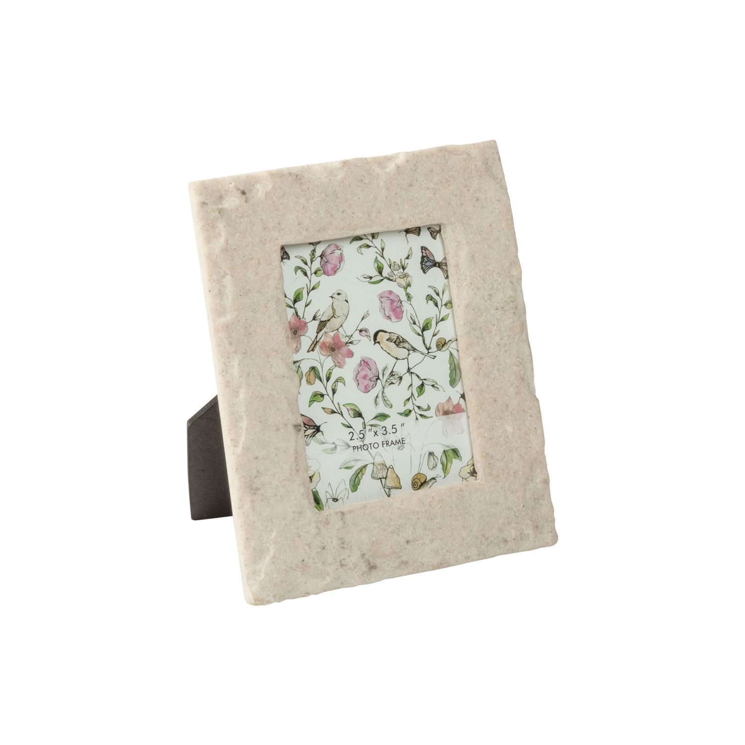 Rough stone pattern polystone mini picture frames holds 2.5x3.5 in photo  6       