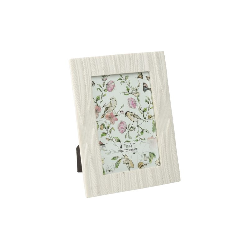 Etched leaf pattern polystone frame, holds 4x6 in photo  4       