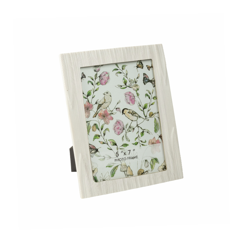 Etched leaf pattern polystone frame, holds 5x7 in photo  2       