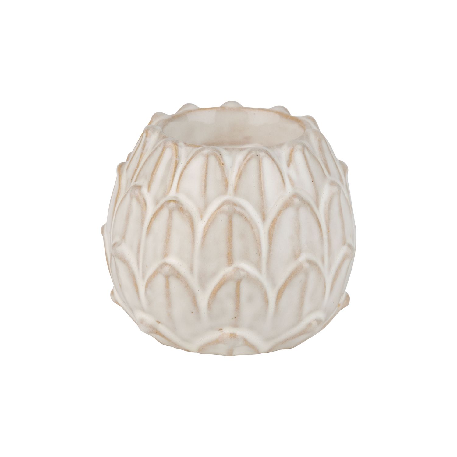 Felt bird ornament, light brown with white spots on red berries and green leaves, 2.5 in  12      